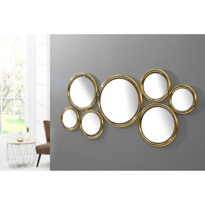 Dizajnové nástenné zrkadlo Diana zlaté