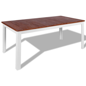 Jedálenský stôl z teakového a mahagónového dreva, 180x90x75 cm
