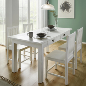 MÖMAX modern living Jedálenský Stôl Lewis Vintage biela 160/78/80 cm