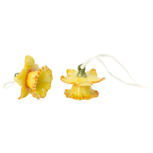 Villeroy & Boch Mini Flower Bells sada 2 ks porcelánových zvončekov, narcisy