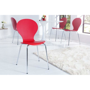 Červená jedálenská stolička Form »
