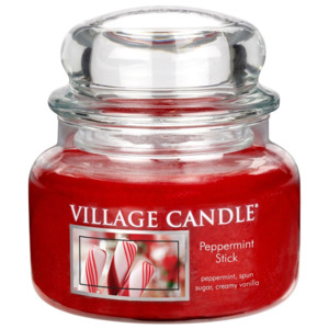 Village Candle Vonná svíčka ve skle, Mátové lízátko - Peppermint Stick, 269 g