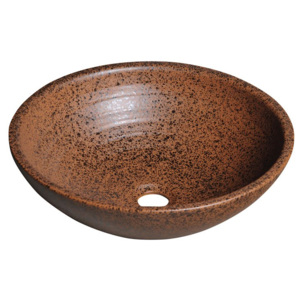 Sapho Keramika, priemer 42cm, umyvadlo ATILLA, terakota hneda