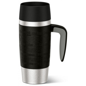 Emsa Termohrnček Travel Mug Handle 0,36 l, čierna