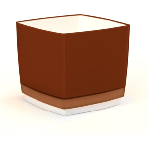 Plastový kvetináč Cube 150 hnedá