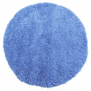 Kusový koberec Shaggy vlas 50 mm svetlo modrý kruh, Velikosti 60x60cm