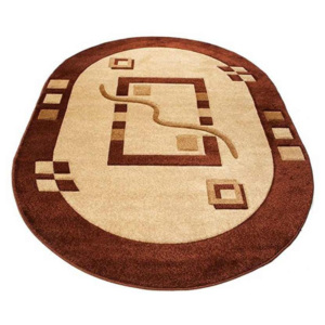 Kusový koberec Golo hnedý ovál 190x370, Velikosti 190x370cm