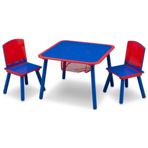 Delta Detský stôl so stoličkami - modro-červený