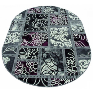 Kusový koberec PP Alexis fialový ovál 80x150, Velikosti 80x150cm