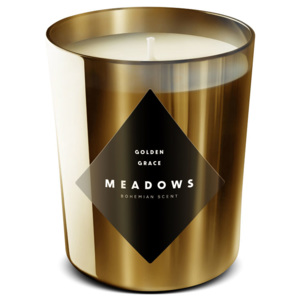 Meadows Vonná sviečka Golden Grace medium zlatá