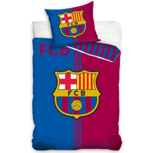 TipTrade Bavlnené obliečky FC Barcelona Erb, 140 x 200 cm, 70 x 90 cm