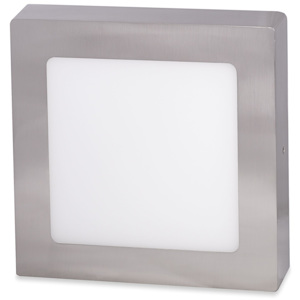 Ecolite Strieborný prisadený LED panel hranatý 225 x 225mm 18W Farba svetla: Denná biela
