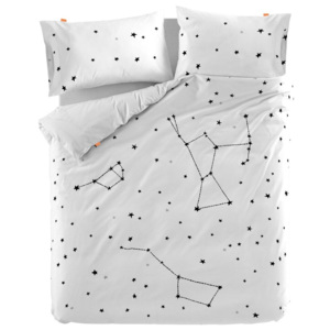 Bavlnená obliečka na paplón Blanc Constellation, 155 x 220 cm