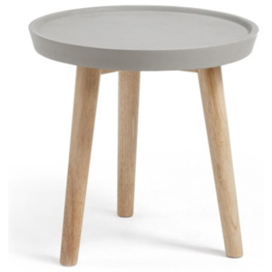 Sivý odkladací stolík La Forma Livy, Ø 50 cm