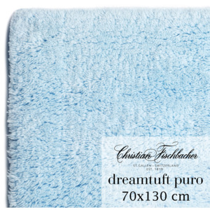 Christian Fischbacher Kúpeľňový koberček 70 x 130 cm nebesky modrý Dreamtuft Puro, Fischbacher