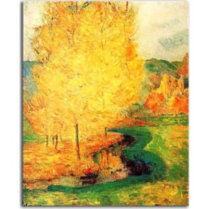 By the Stream, Autumn Paul Gauguin Obraz zs17078