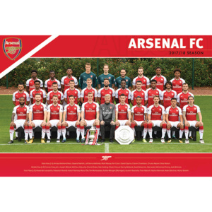Plagát, Obraz - Arsenal FC - Team 17/18, (91,5 x 61 cm)
