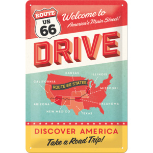 Nostalgic Art Plechová ceduľa: Route 66 (Drive) - 20x30 cm