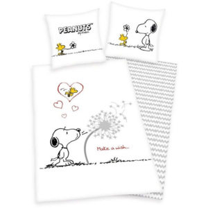 Herding Detské bavlnené obliečky Snoopy Prianie, 140 x 200 cm, 70 x 90 cm