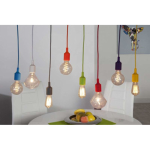 Závesná lampa Colorful Bulbs farebné 8 svetiel