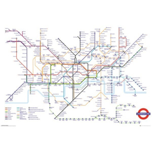 Plagát, Obraz - Transport For London - Underground Map, (91,5 x 61 cm)