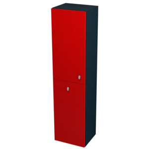 Erra AILA skrinka vysoká s košom 35x140x30cm, ľavá, červená/čierna ( 55671 )