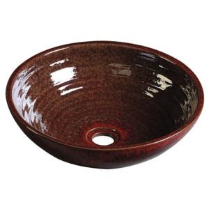 Sapho keramika, priemer 46cm, ATTILA umývadlo, purpurovo červená ( DK013 )