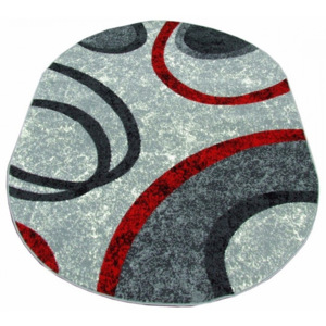 Kusový koberec PP Artis červený ovál, Velikosti 80x150cm