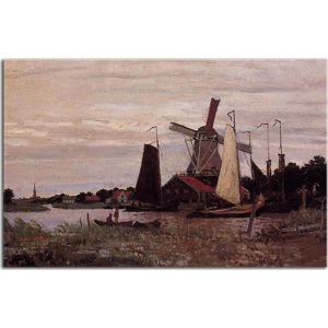 Windmill at Zaandam Obraz Monet zs17698