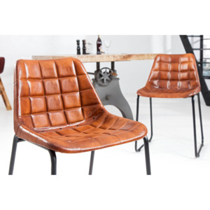 Dizajnová jedálenská kožená stolička Alson
