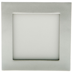 LED Solution Strieborný vstavaný LED panel hranatý 120 x 120mm 6W Farba svetla: Teplá biela