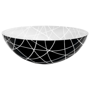 Sapho MURANO LINEA sklenené umývadlo 40x14cm, čierna/biela