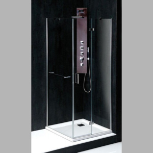 Polysan VITRA LINE 800x800mm,sprchová zástena bez držiaku osušky, štvorec, pravá, číre sklo ( BN5015R )