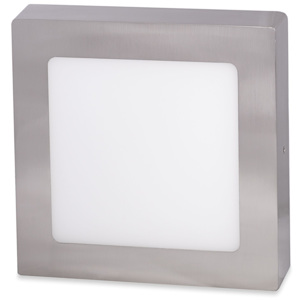 Ecolite Strieborný prisadený LED panel hranatý 175 x 175mm 12W Farba svetla: Denná biela