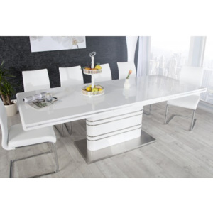 Rozkladací biely jedálenský stôl 21934 160/220x90cm -Komfort-nábytok