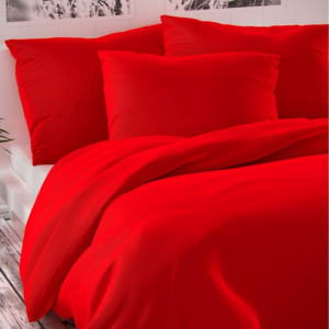 Kvalitex Saténové obliečky Luxury Collection červená, 140 x 220 cm, 70 x 90 cm