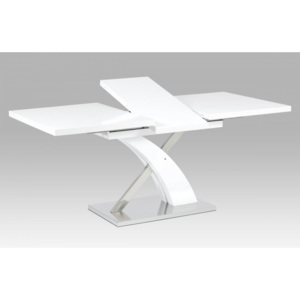 Rozkladací jedálenský stôl HT-999 WT biela mat / nerez Autronic