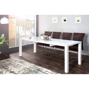 Jedálenský stôl biely rozkladací Radiant 160-240cm