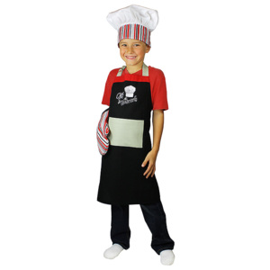 MÜkitchen Detská súprava zástera, chňapka a kuchárska čiapka MiniMÜ® chef in training