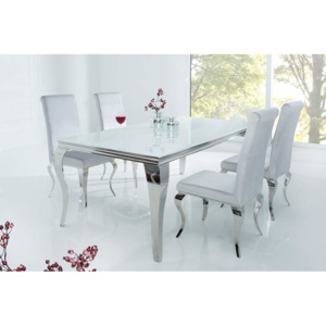 Strieborný jedálenský stôl Modern Barock 90 x 180 cm – 10 mm »
