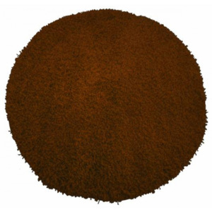 Kusový koberec Shaggy vlas 50 mm hnedý kruh, Velikosti 80x80cm