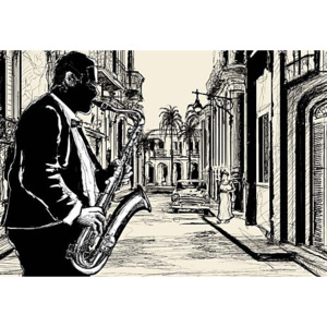 Obraz - Kubánsky saxofonista zs24363
