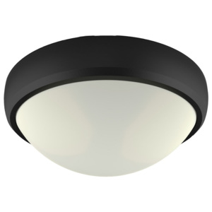 LED Solution Čierné LED stropné/nástenné svietidlo 12W IP66 Farba svetla: Teplá biela