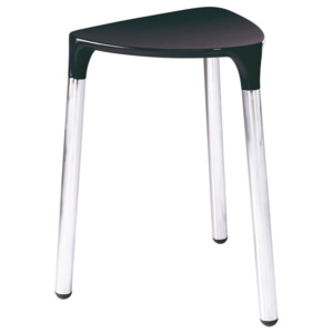 Sapho YANNIS kúpeľňová stolička, 37x43,5x32,3 cm, čierna ( 217214 )