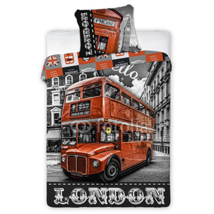 Posteľné bavlnené obliečky London City 140x200 cm