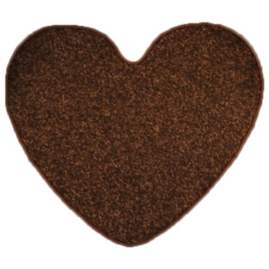 Vopi koberce Kusový koberec Eton Srdce hnedý - 100x120 - srdce