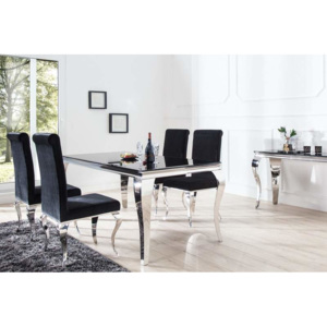 Čierny jedálenský stôl Modern Barock 100 x 200 cm – 10 mm »