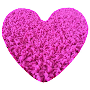 Vopi koberce Kusový koberec Color shaggy ružový srdce - 120x120