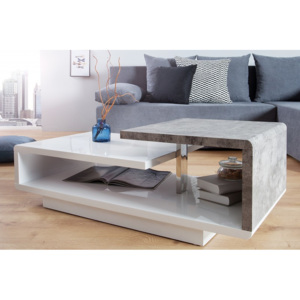 Bielo-betónový konferenčný stolík Concept 50 x 100 cm »