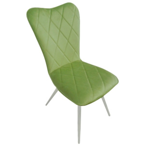 Jedálenská stolička Erdufis, limetkovo zelená látka